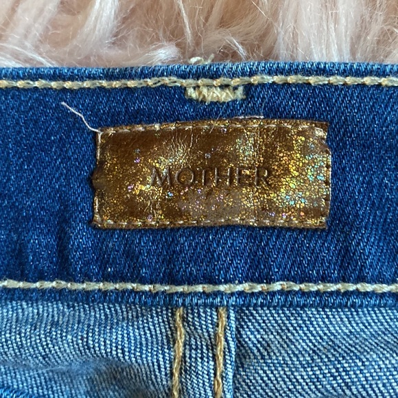 AUTHENTIC MOTHER JEANS THE SLIT RASCAL IN BLUE DENIM - Picture 7 of 16